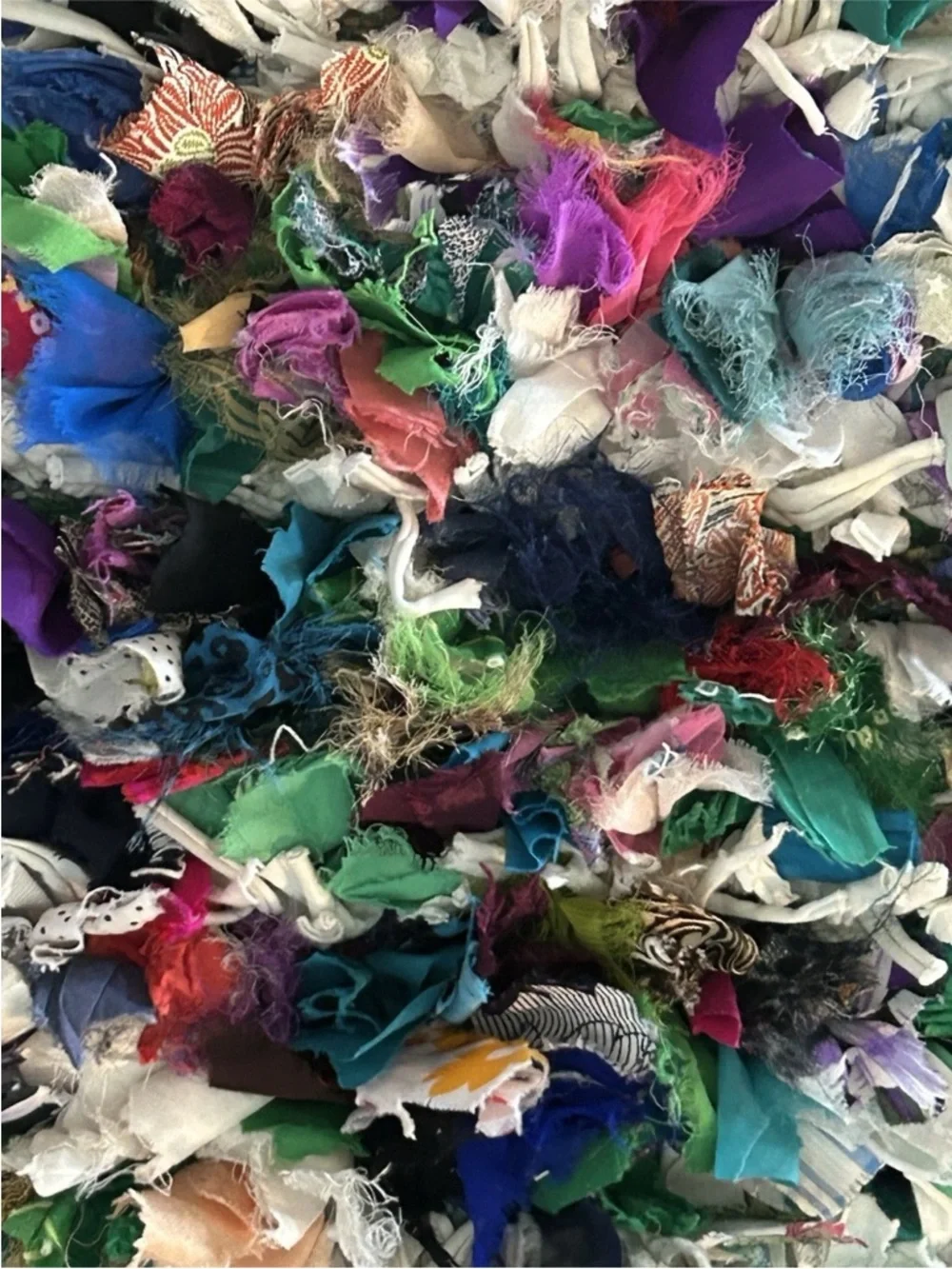 Shaggy Fabric‎ Accent Rag Rug Bright Multicolor 20” x 32” - NWOT